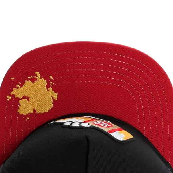 40 OZ Black & Red Snapback Cap