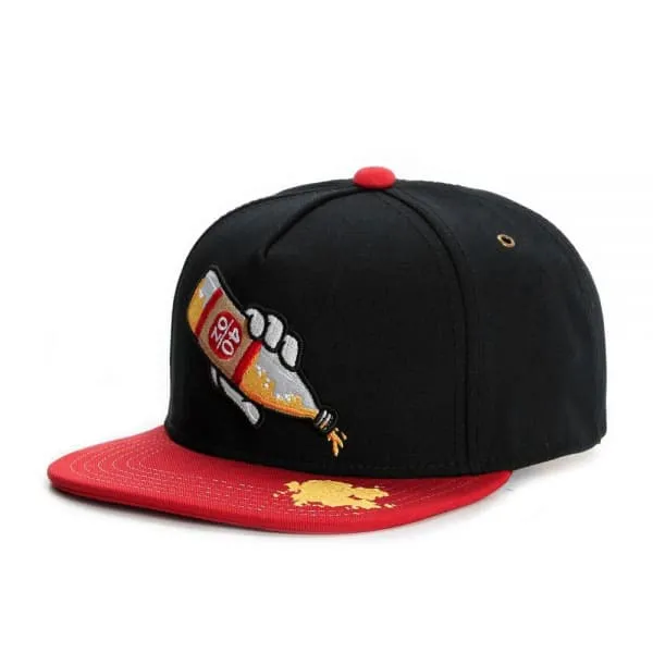 40 OZ Black & Red Snapback Cap