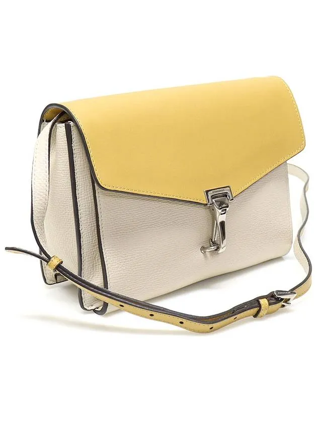 40764721 Yellow Limestone Bicolor Grain Leather McCann Small Cross Bag