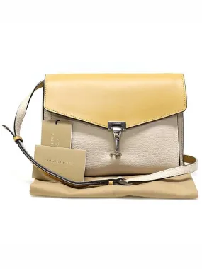 40764721 Yellow Limestone Bicolor Grain Leather McCann Small Cross Bag