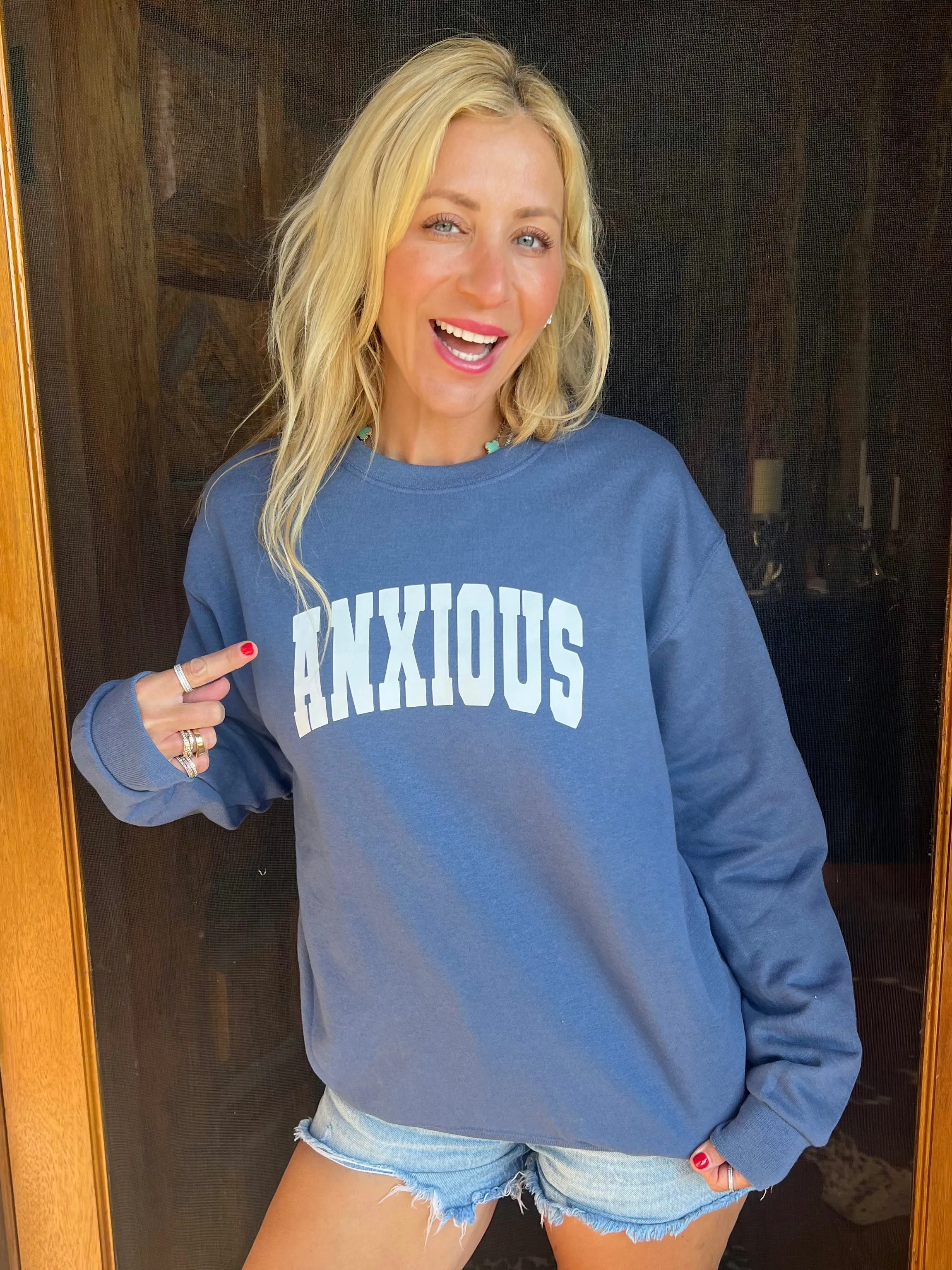 Anxious Denim Sweatshirt