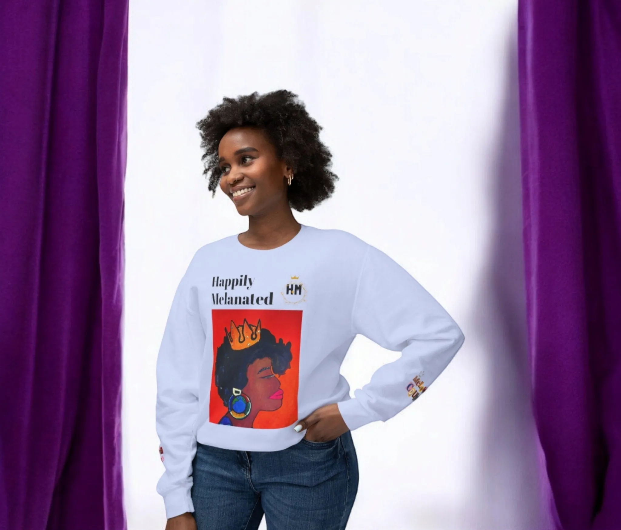 Beautiful Unisex Lightweight Crewneck Sweatshirt, Multiple Sizes, Wearable Art