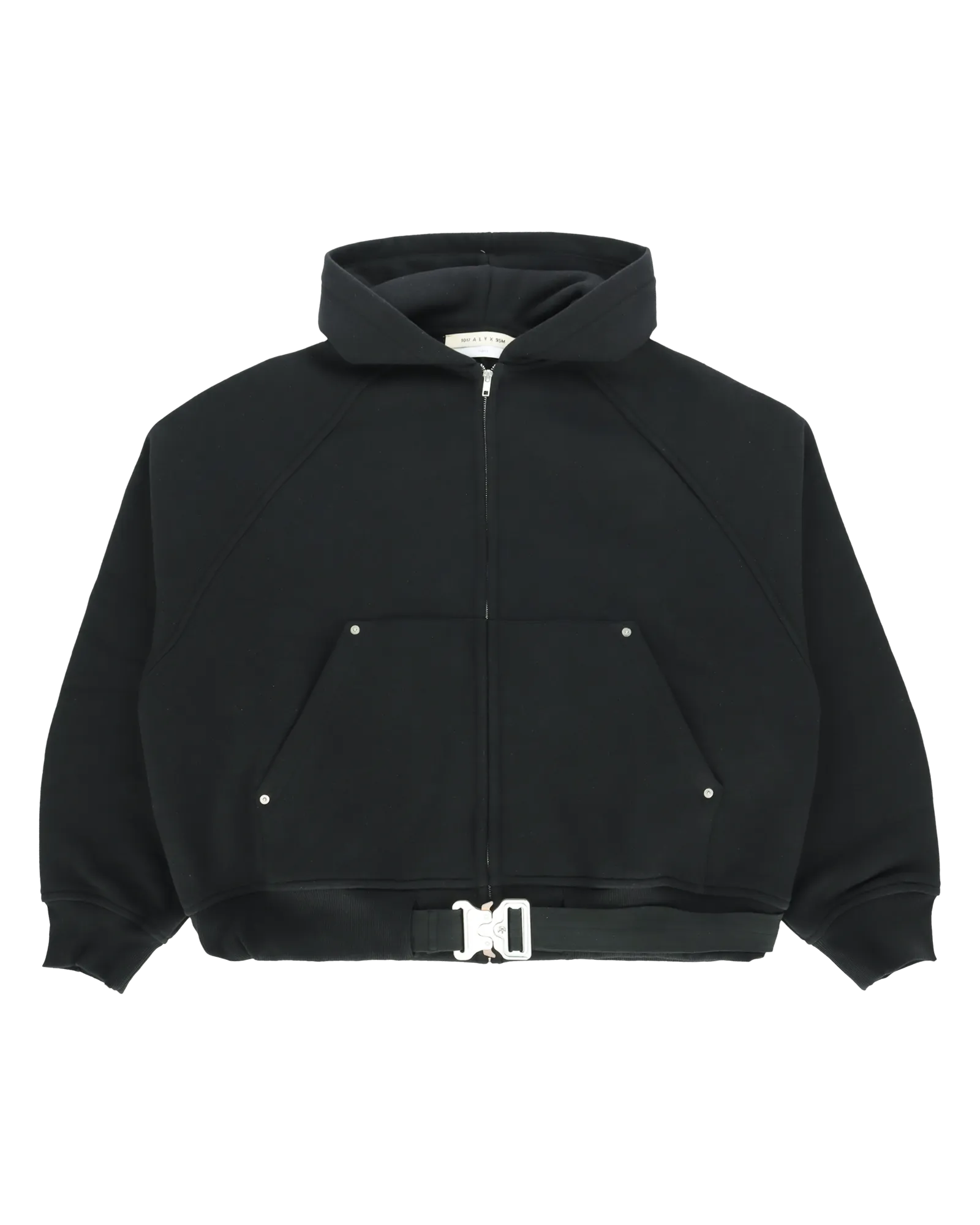 BELTED BUCKLE ZIP HOODIE