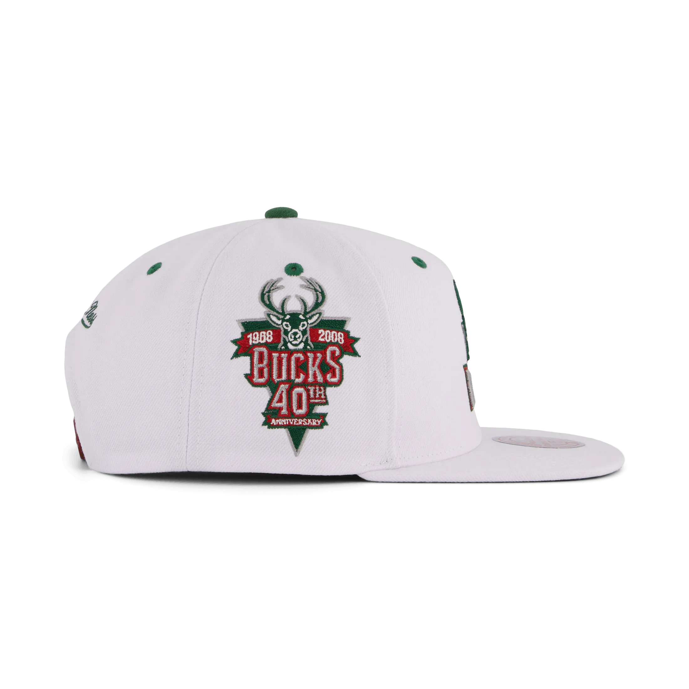 Bucks White Team Color Snapback HWC