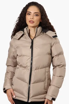 Canada Weather Gear Solid Bubble Bomber Jacket - Taupe