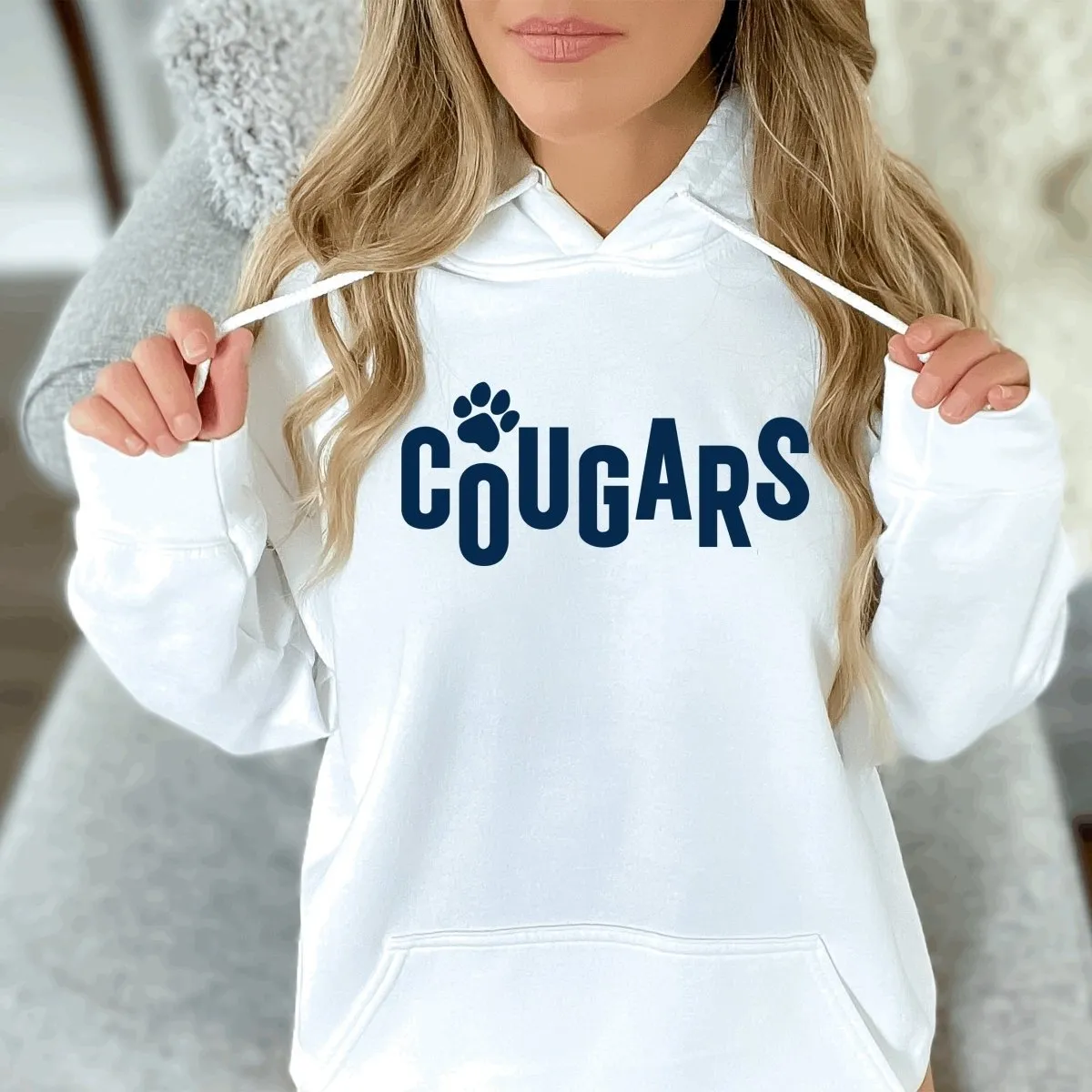 Cougars with Small Paw Sweatshirts & Hoodies - Hunt Club Elementary