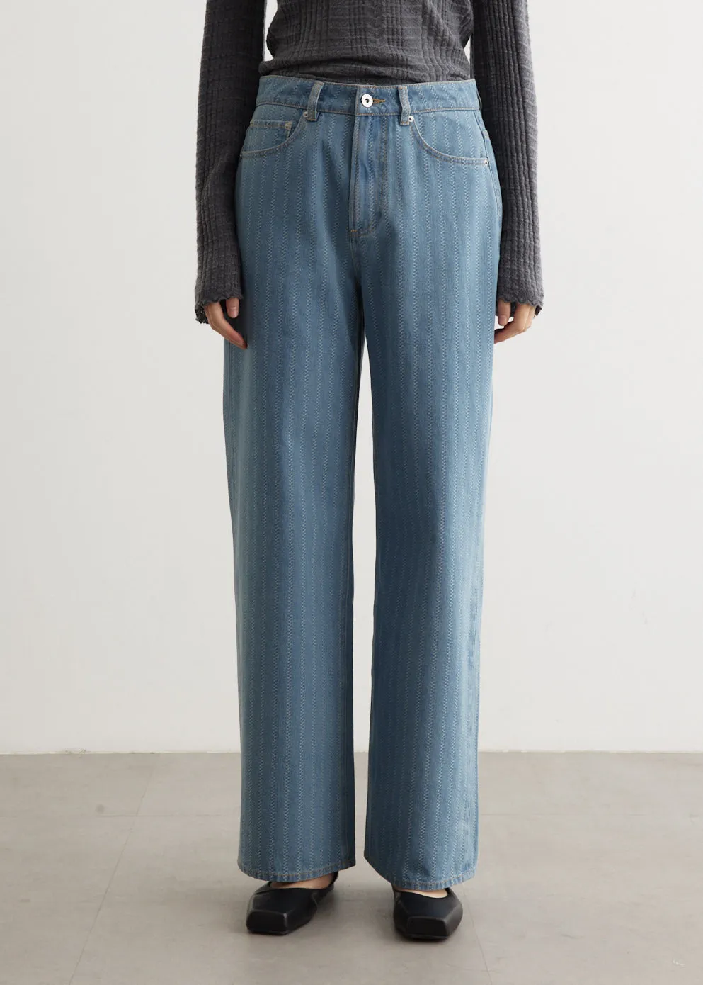 Crash Baggy Stripe Jeans