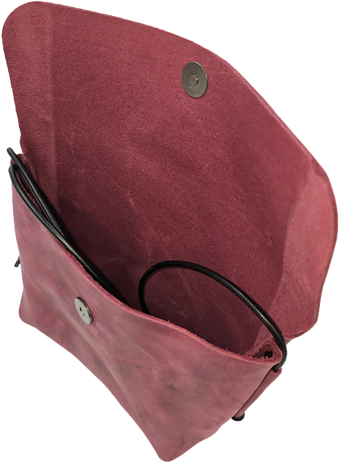 Crossbody women's bag in magenta leather colour