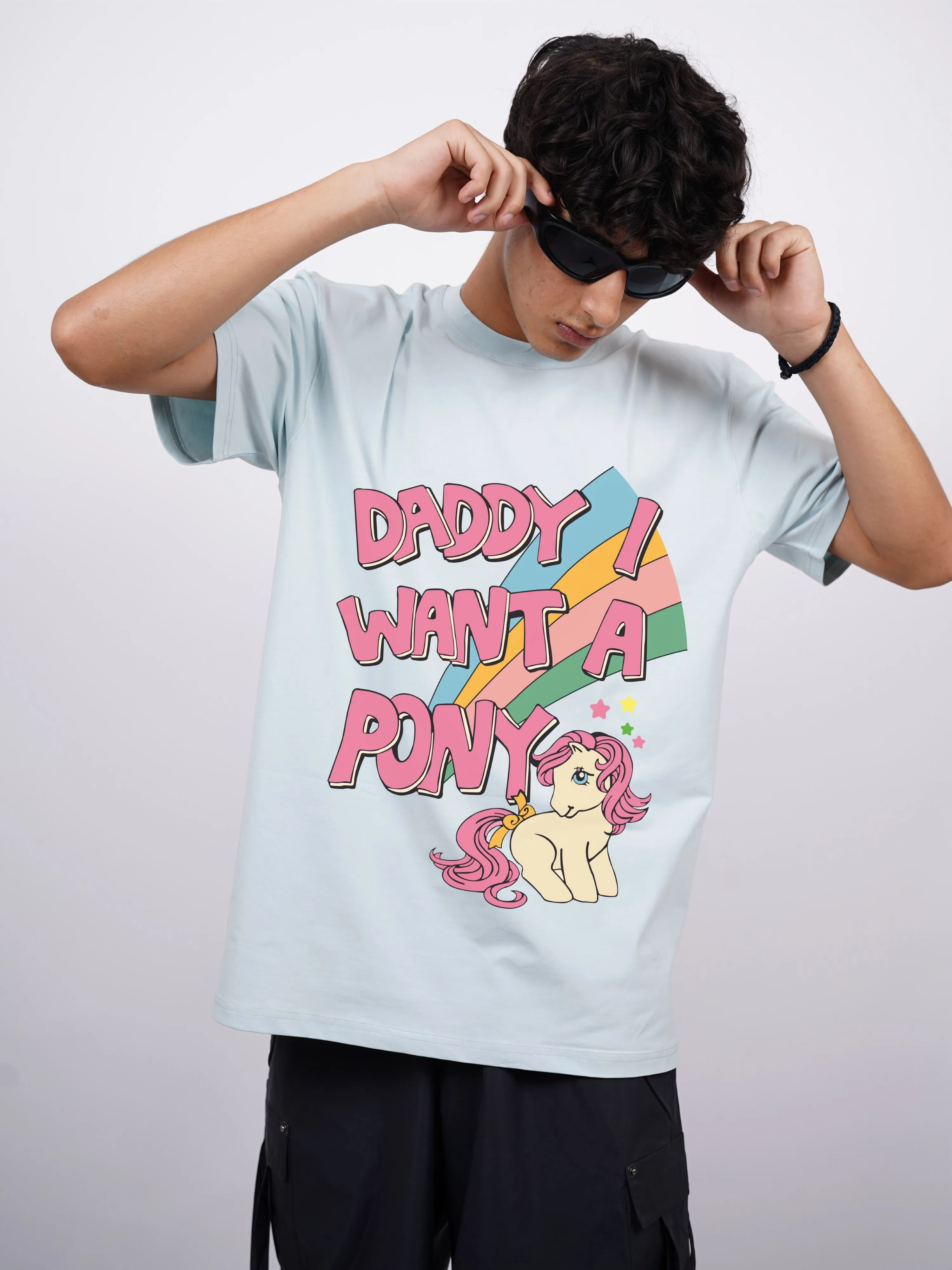 Daddy I Want A Pony : Burger Bae Oversized  Tee For Men and Women