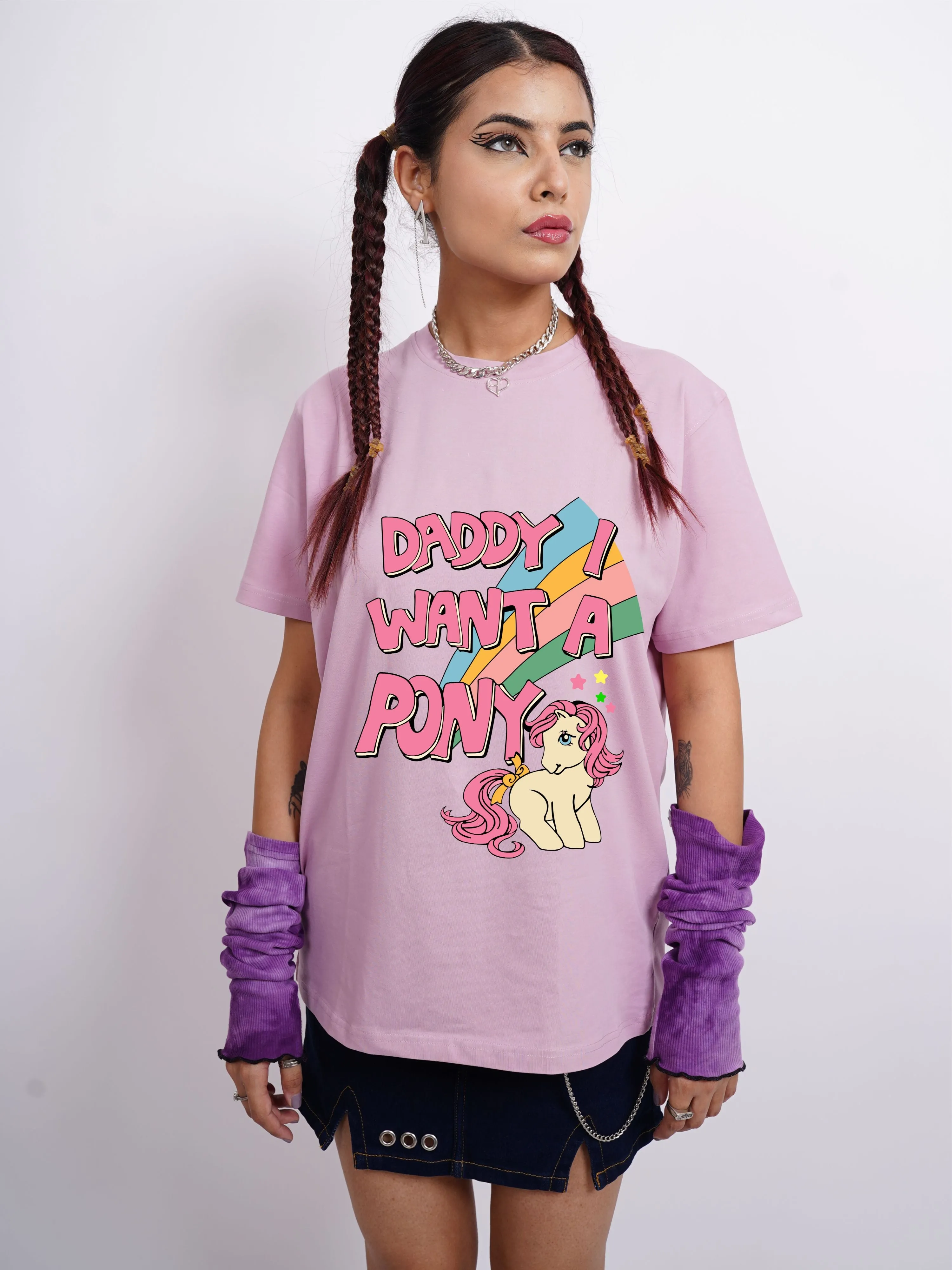 Daddy I Want A Pony : Burger Bae Oversized  Tee For Men and Women