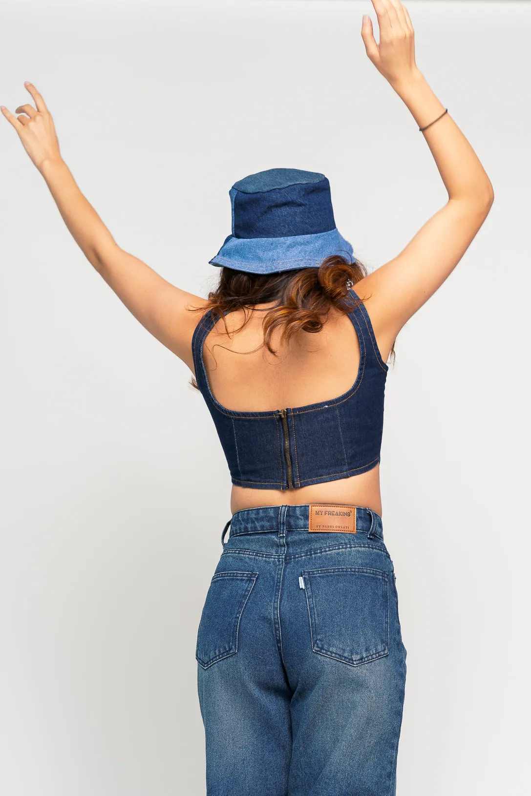 Denim Bustier Top