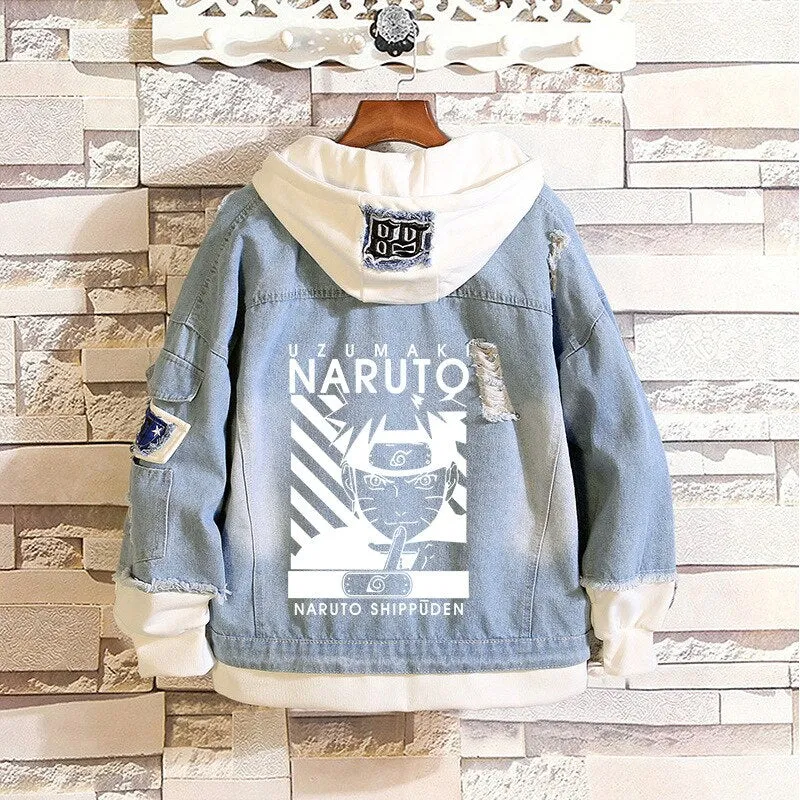 Denim Hoodie Set-2 Naruto (Variants Available)