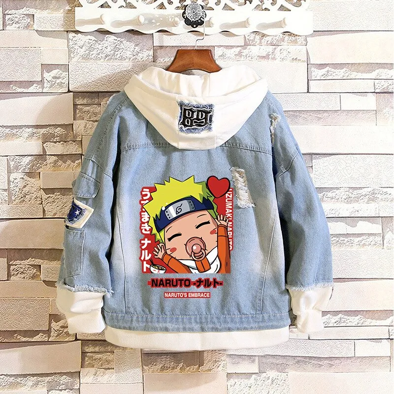 Denim Hoodie Set-2 Naruto (Variants Available)