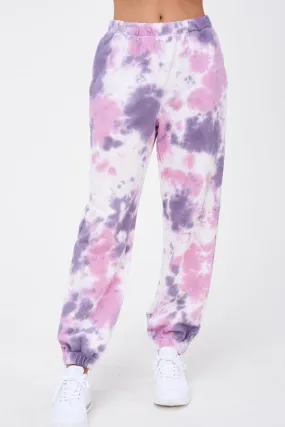 ELASTIC WAIST TIE DYE JOGGERS