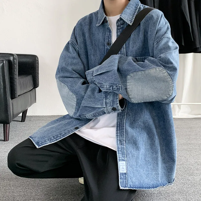 Elbow Patch Denim Jean Jacket