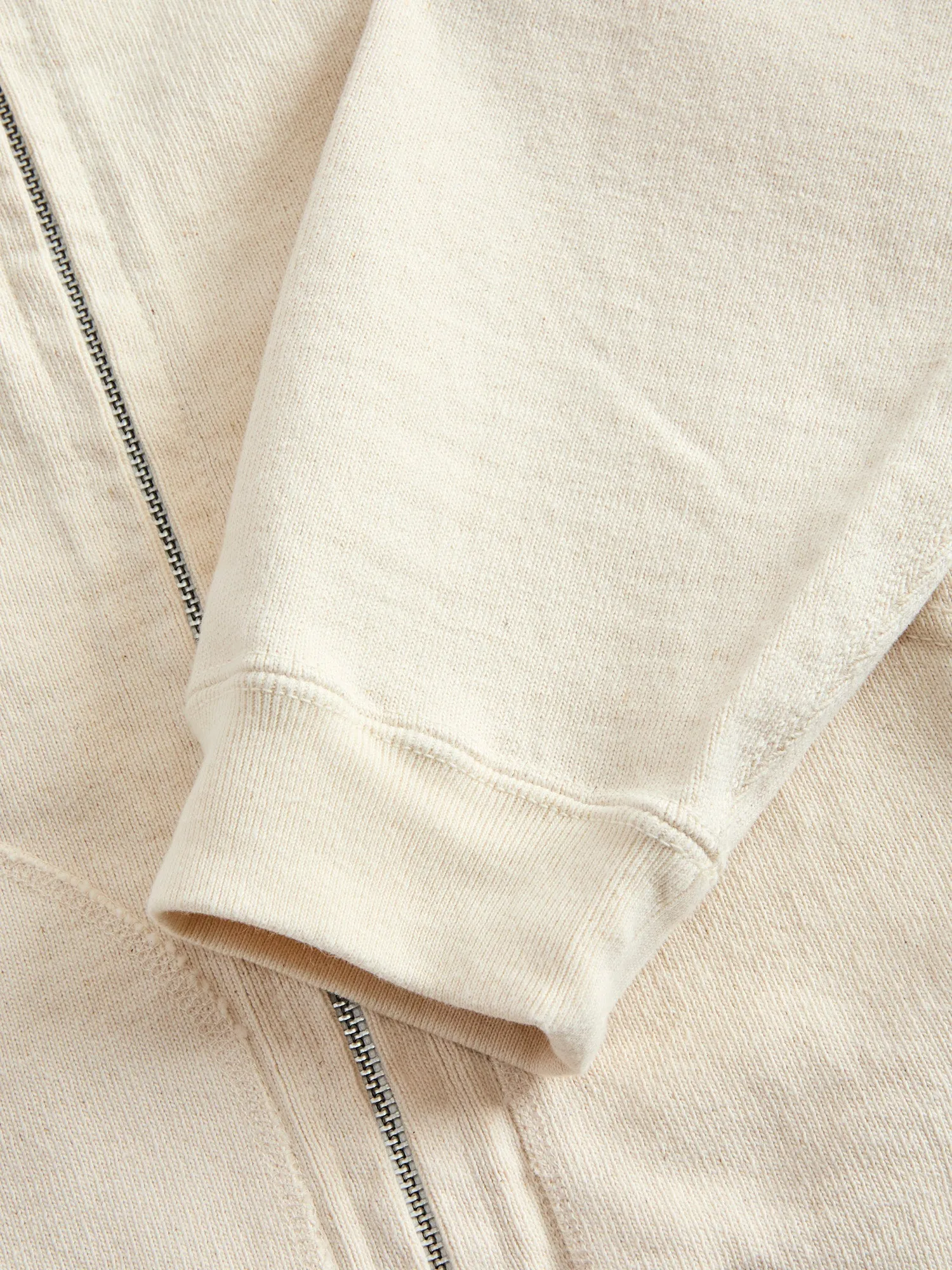 Extra Heavyweight Jersey Zip Hoodie in Natural