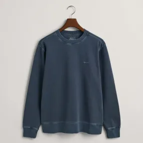 GANT Sunfaded Crew Neck Sweatshirt in Evening Blue