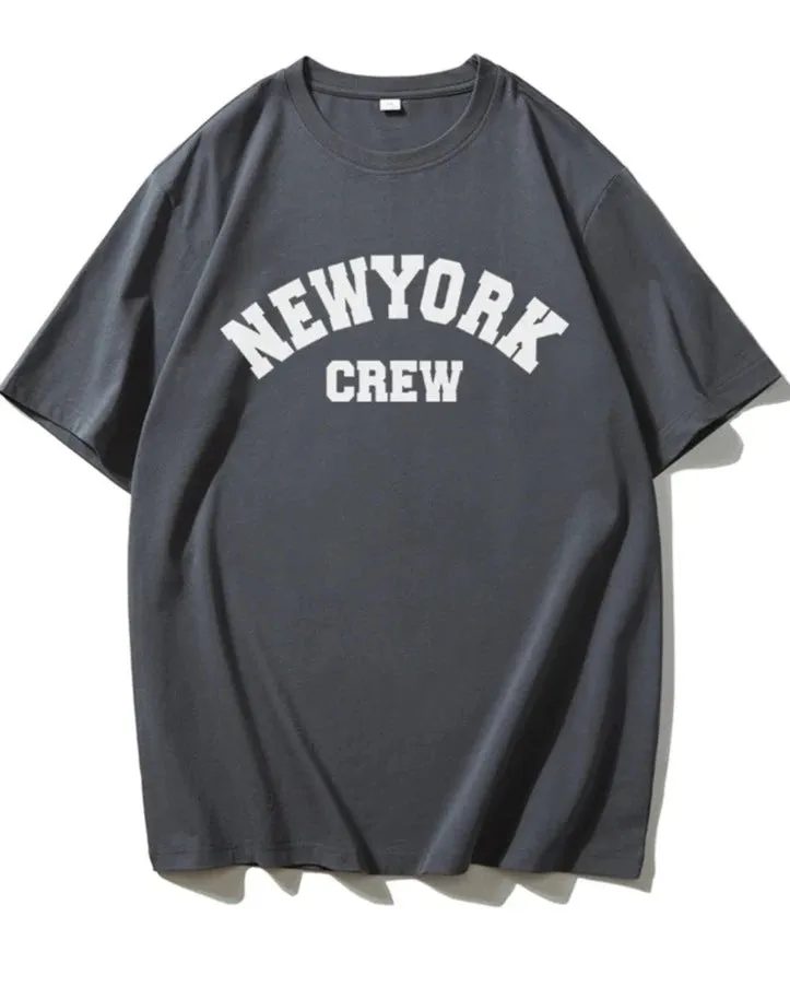 Girls cute oversized washed NY tees