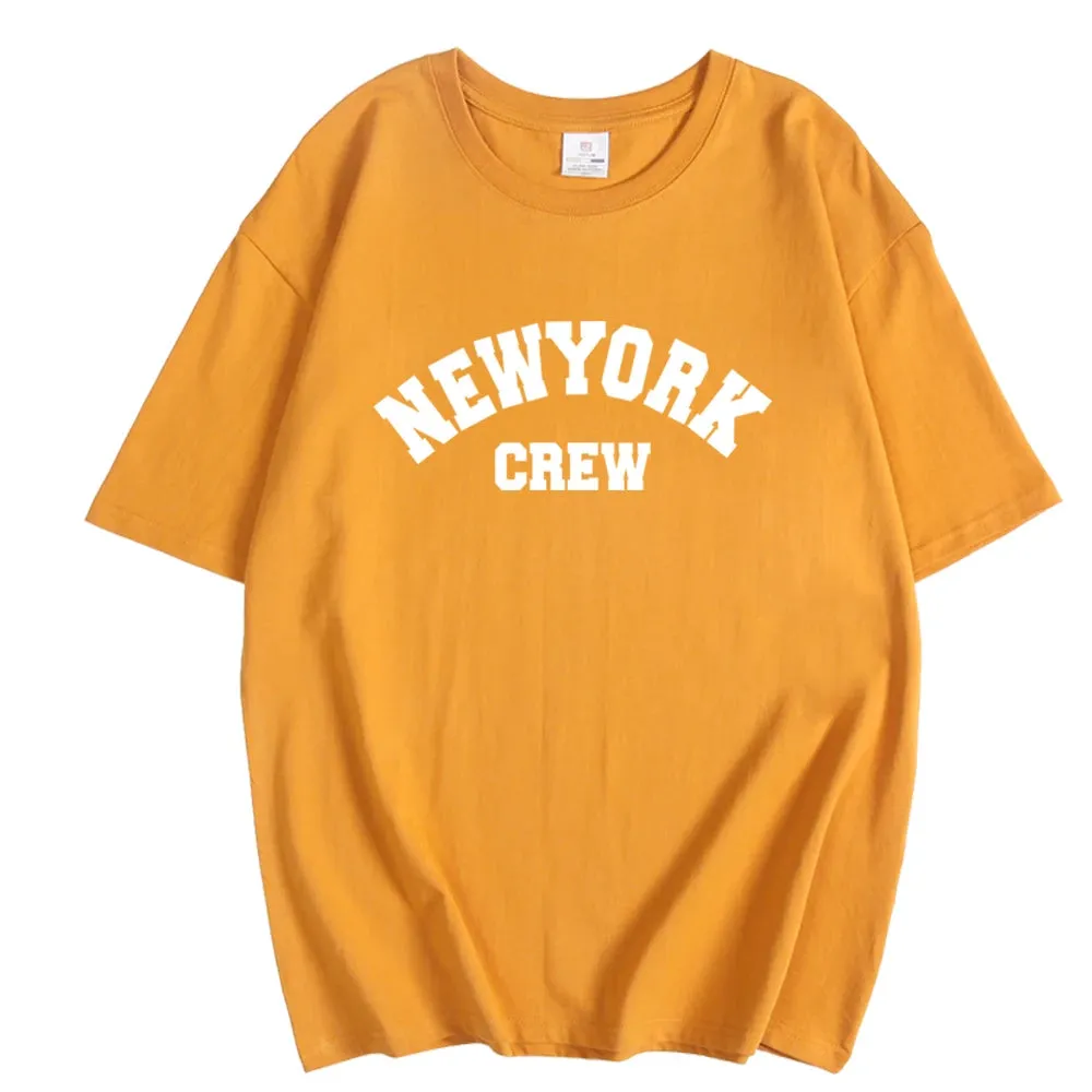 Girls cute oversized washed NY tees