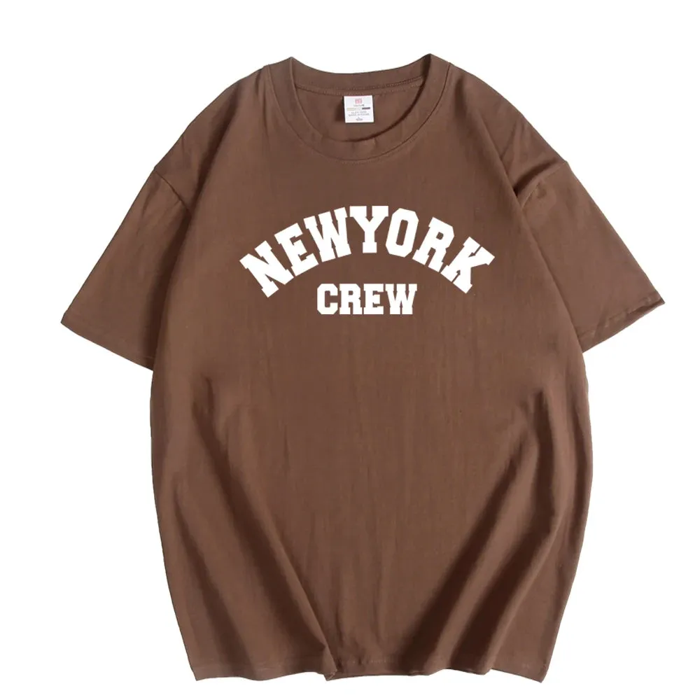 Girls cute oversized washed NY tees