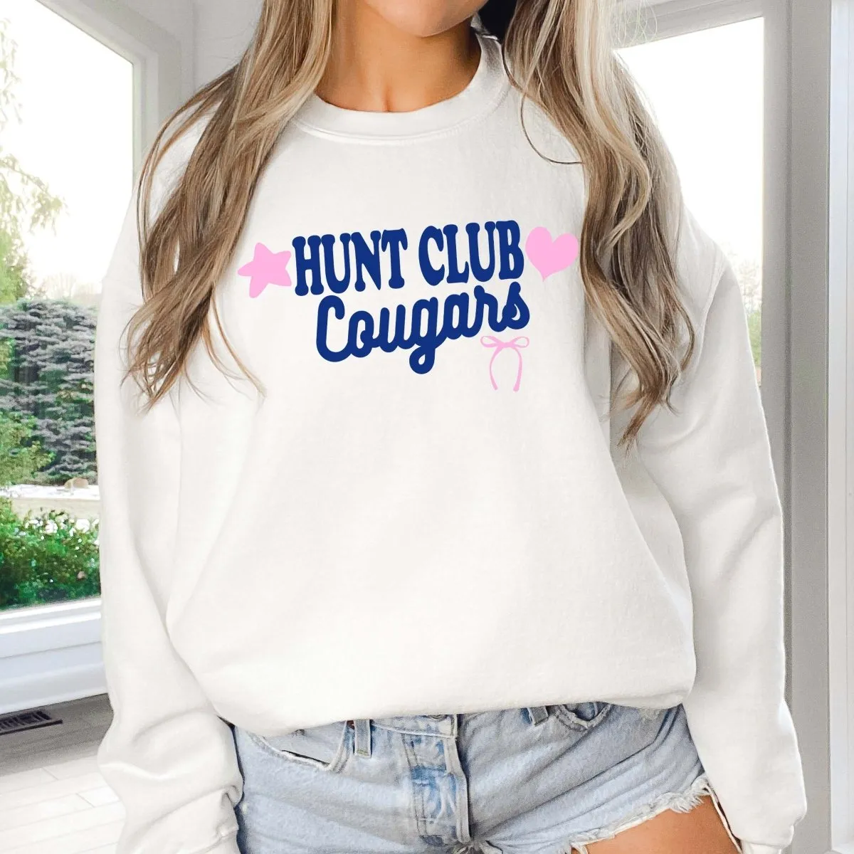 Hunt Club Cougars Star Heart & Bow Sweatshirts & Hoodies - Hunt Club Elementary