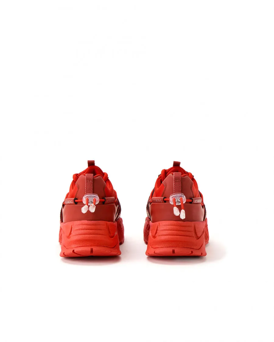 Iceberg - Red Chunky Trainers