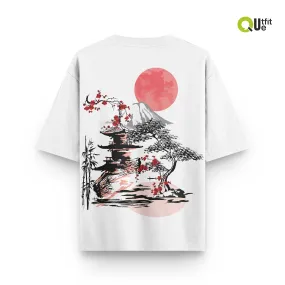 Japanise mountain  - Oversized T-Shirt