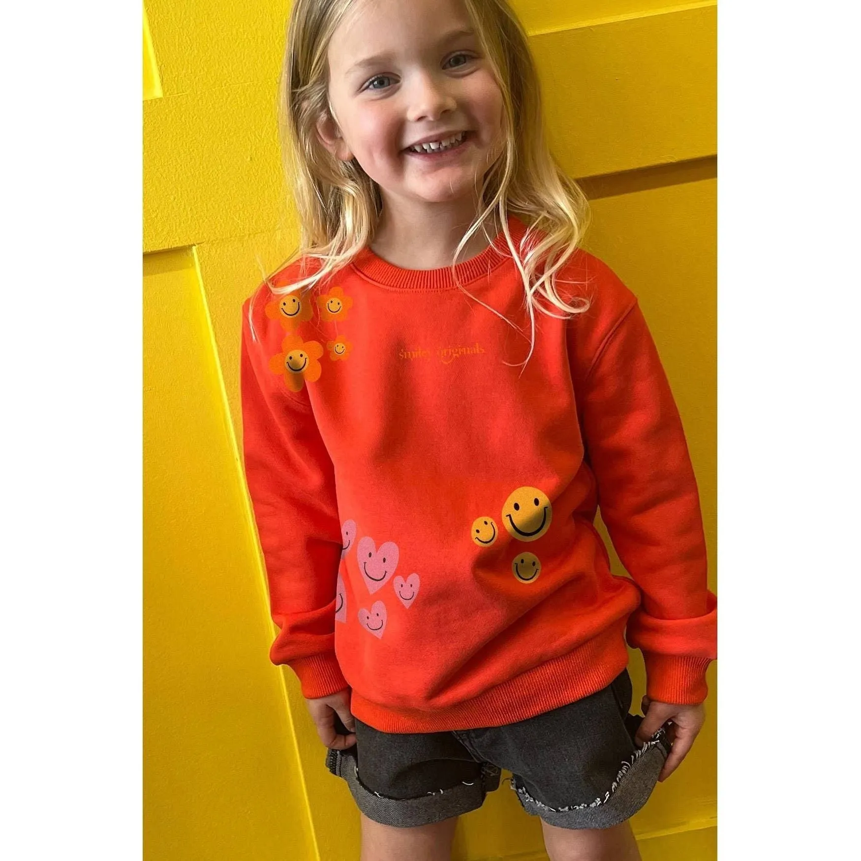 KIDS SMILEY GRAPHIC SWEATSHIRTS