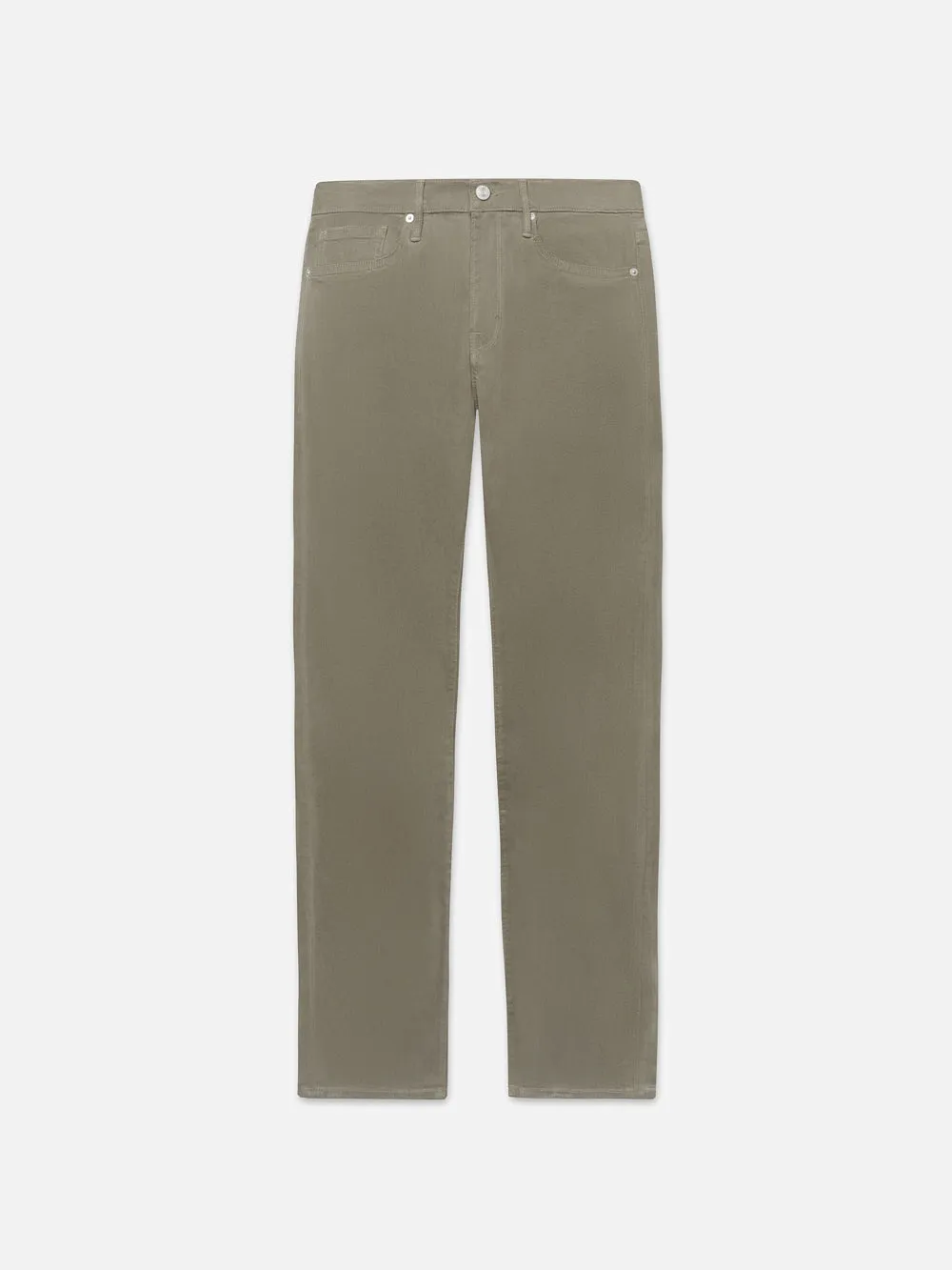 L'Homme Slim Brushed Twill -- Washed Military