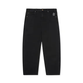 Lock Baggy Denim Jeans - Flat Black