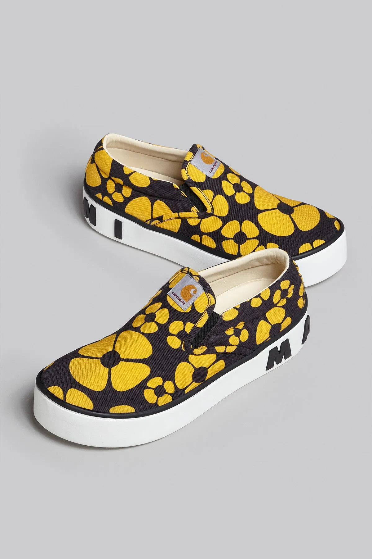 MARNI X CARHARTT | YELLOW FLOWER PAW SLIP ONS