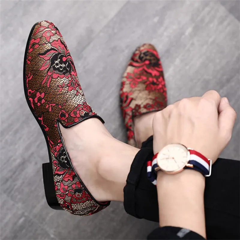 Men's Autumn Casual Loafers With Embroidery | Plus Size