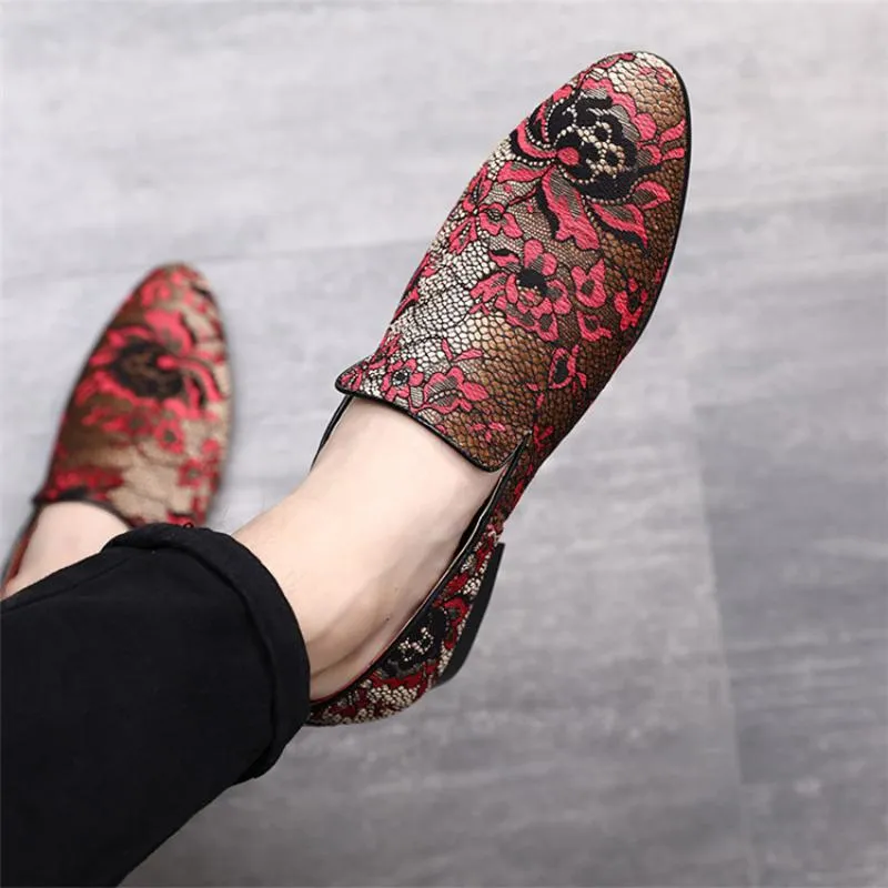 Men's Autumn Casual Loafers With Embroidery | Plus Size