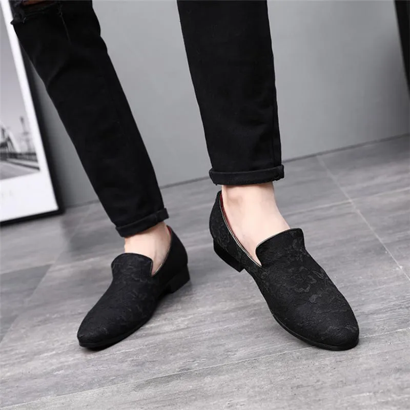 Men's Autumn Casual Loafers With Embroidery | Plus Size