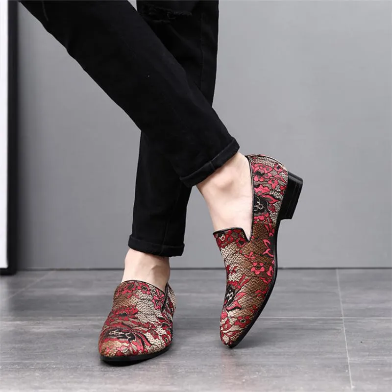 Men's Autumn Casual Loafers With Embroidery | Plus Size