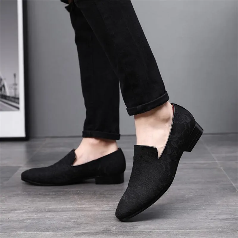 Men's Autumn Casual Loafers With Embroidery | Plus Size