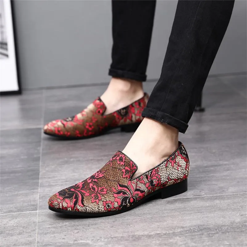 Men's Autumn Casual Loafers With Embroidery | Plus Size