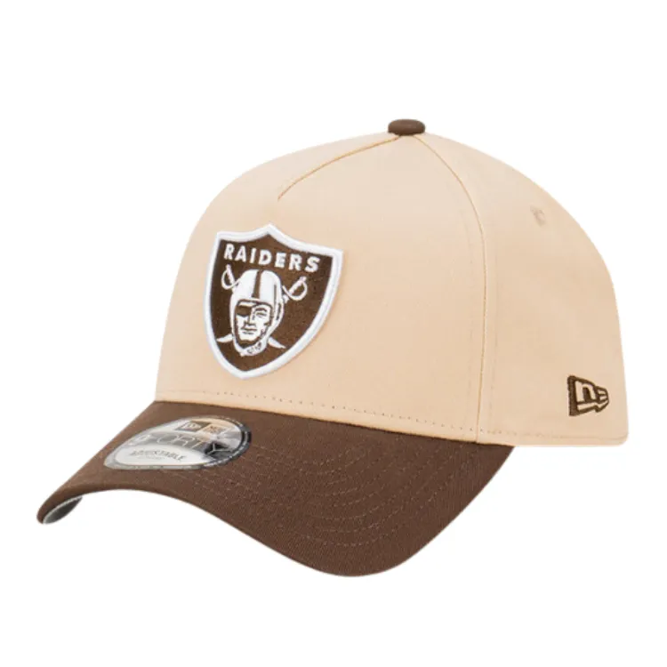 New Era Las Vegas Raiders 9FORTY A Frame Cap - Oatmilk/Walnut