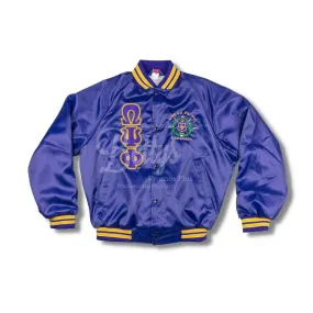 Omega Psi Phi ΩΨΦ Satin Bomber Jacket