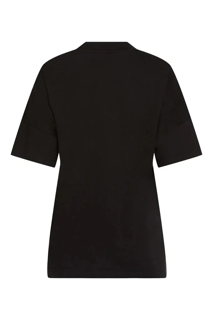 Organic Cotton Drop Shoulder Tee - Black