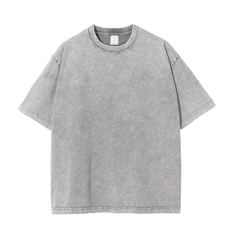 Oversized fit crew neck tee with marble wash- new