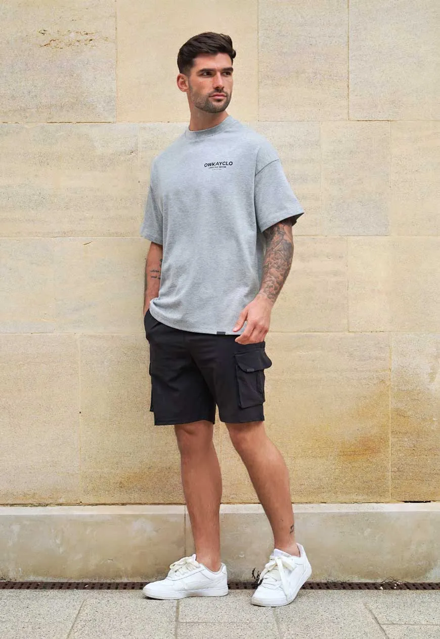 OVERSIZED T-SHIRT BRAND - HEATHER GREY