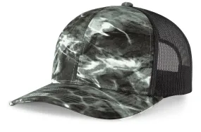 Pacific Headwear Elements Aqua Camo Trucker Snapback Cap