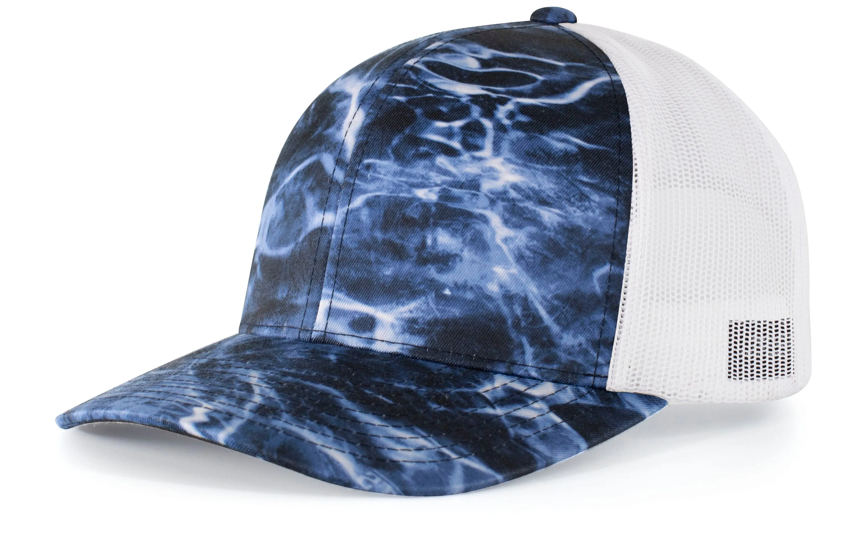 Pacific Headwear Elements Aqua Camo Trucker Snapback Cap