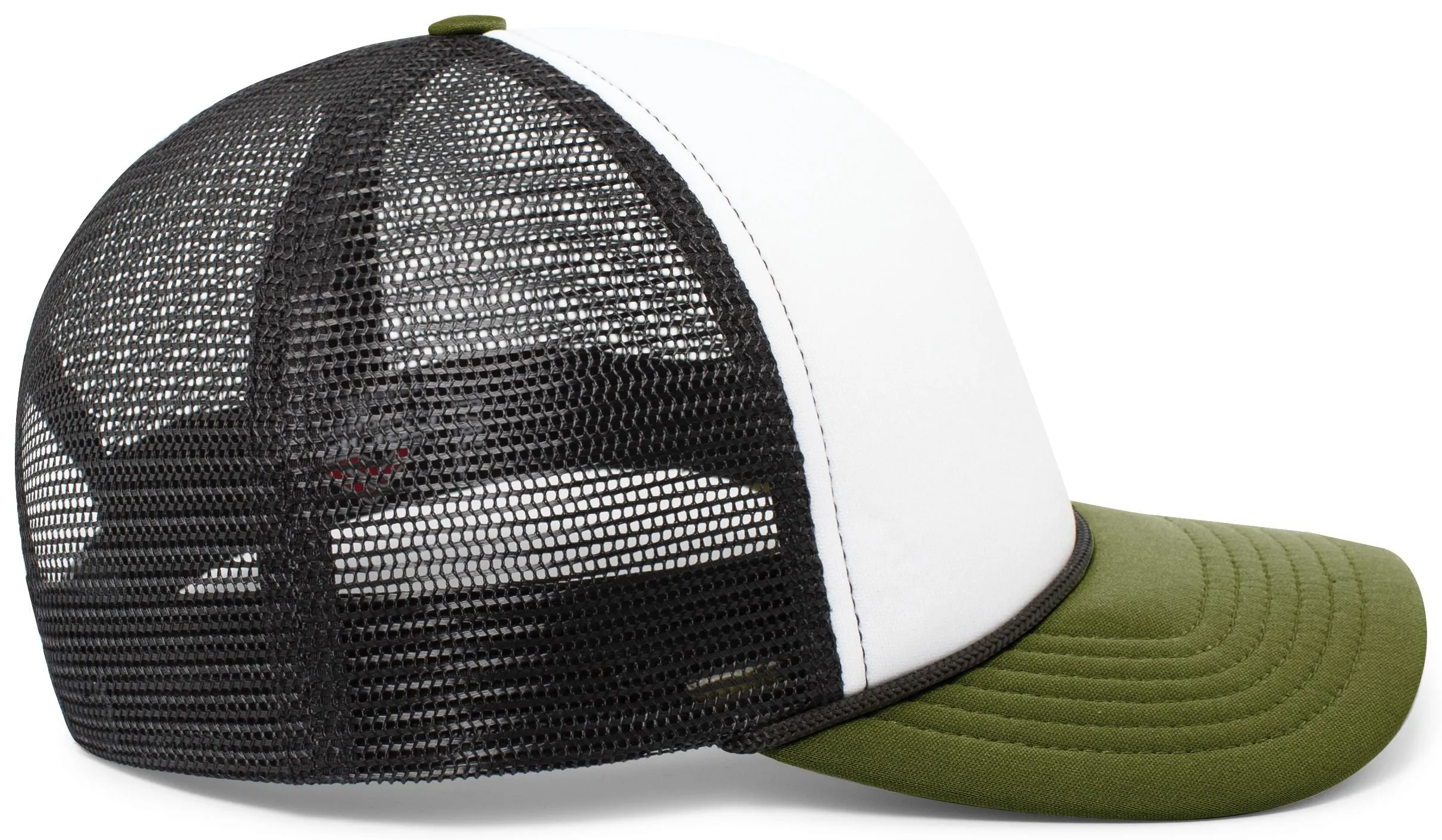 Pacific Headwear Foamie Fresh Trucker Cap - White/Black/Moss