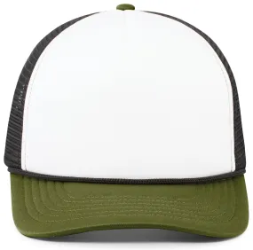 Pacific Headwear Foamie Fresh Trucker Cap - White/Black/Moss