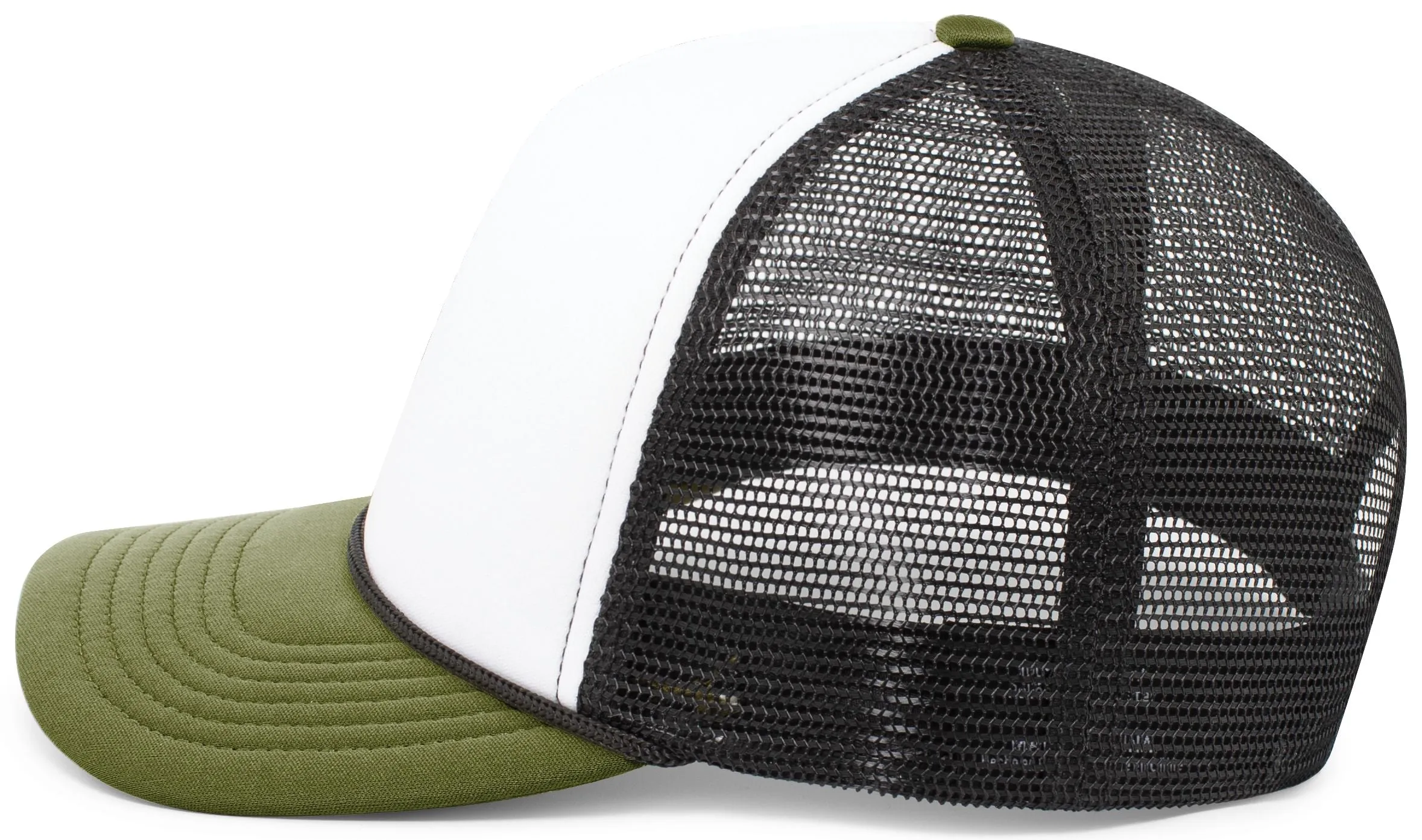 Pacific Headwear Foamie Fresh Trucker Cap - White/Black/Moss