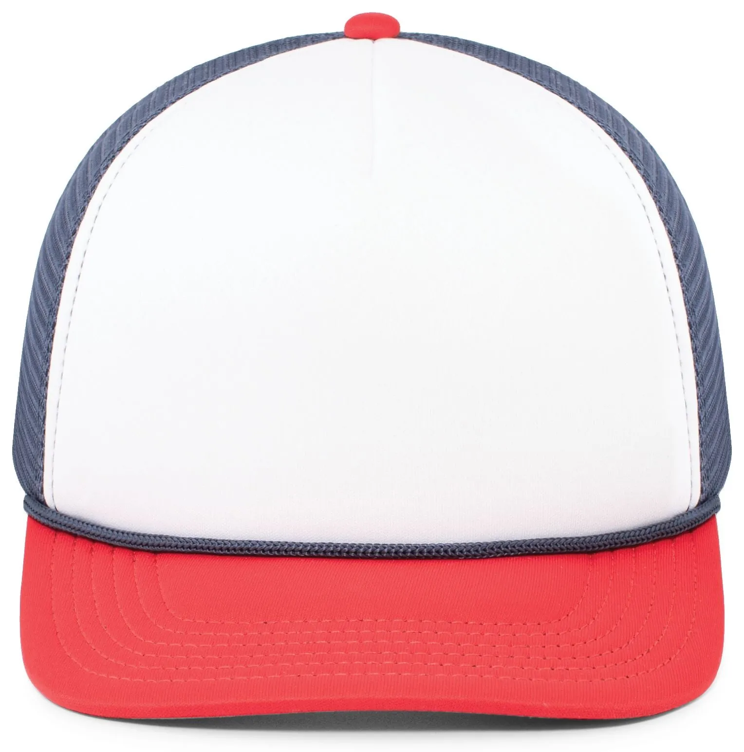 Pacific Headwear Foamie Fresh Trucker Cap - White/Navy/Red