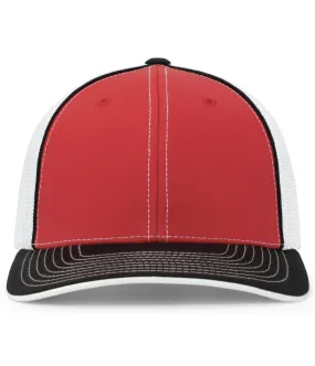 Pacific Headwear Trucker PacFlex Cap - Red/White/Black