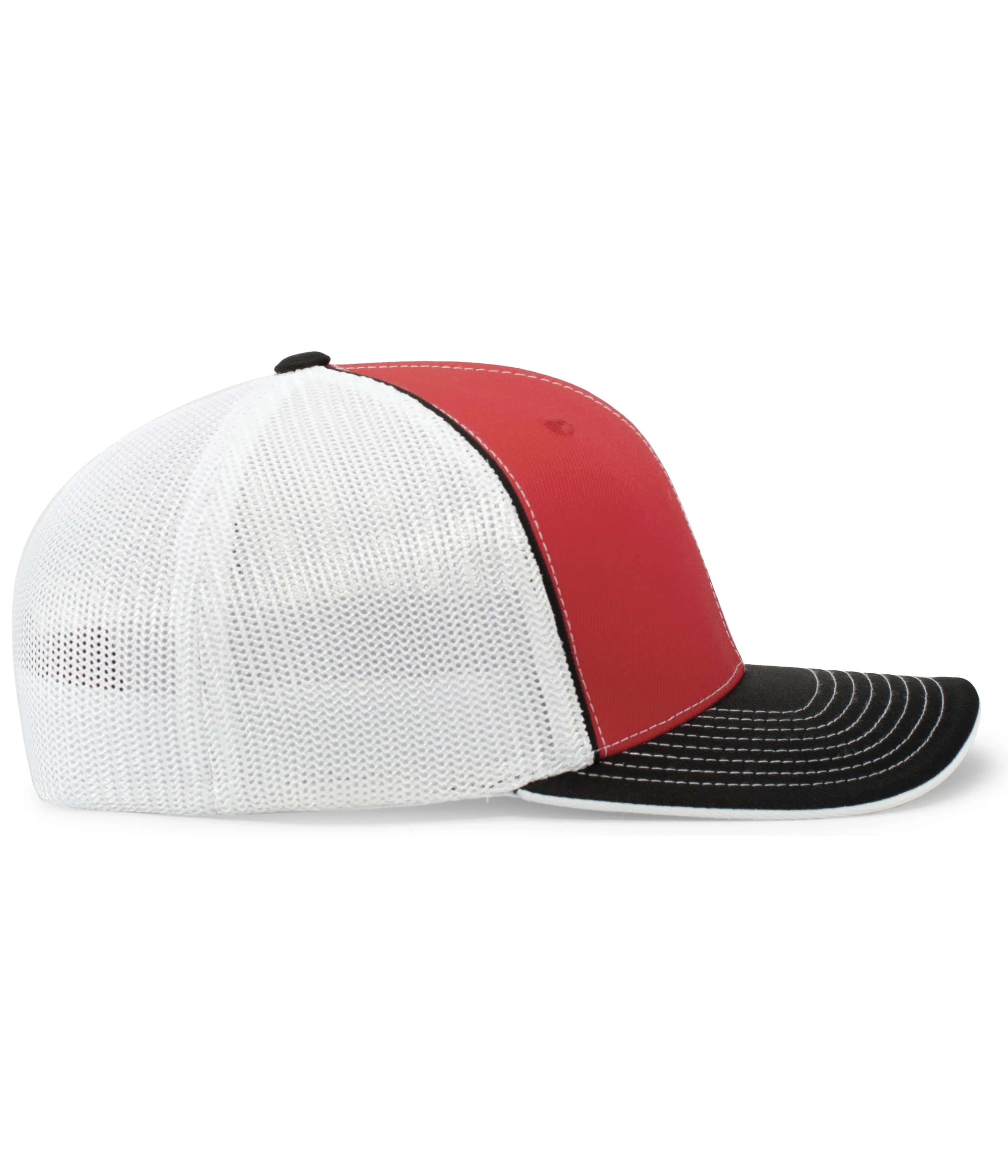 Pacific Headwear Trucker PacFlex Cap - Red/White/Black